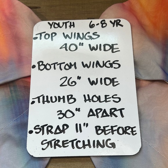 Handmade Tie Dye Fairy Butterfly Wings Youth Costume Dress Up Halloween - Picture 7 of 7